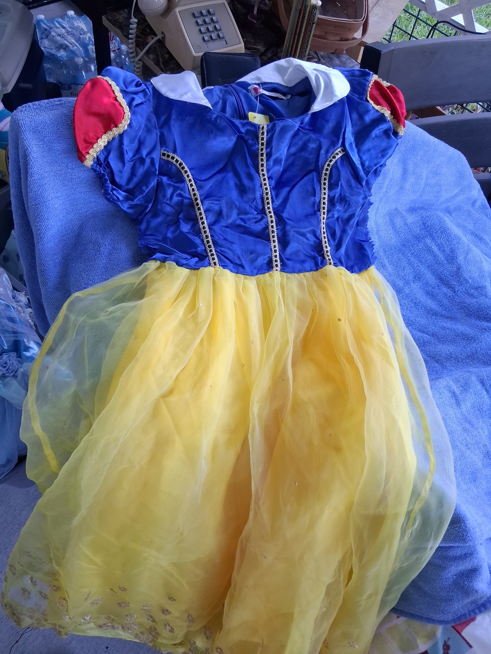 Girls Blue, Yellow & Red Princess Costume Dress